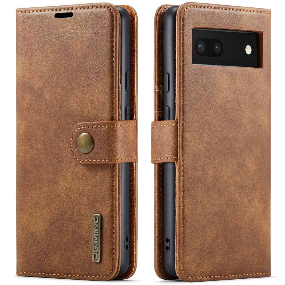 Google Pixel 6a Pungetui med aftageligt cover, Cognac