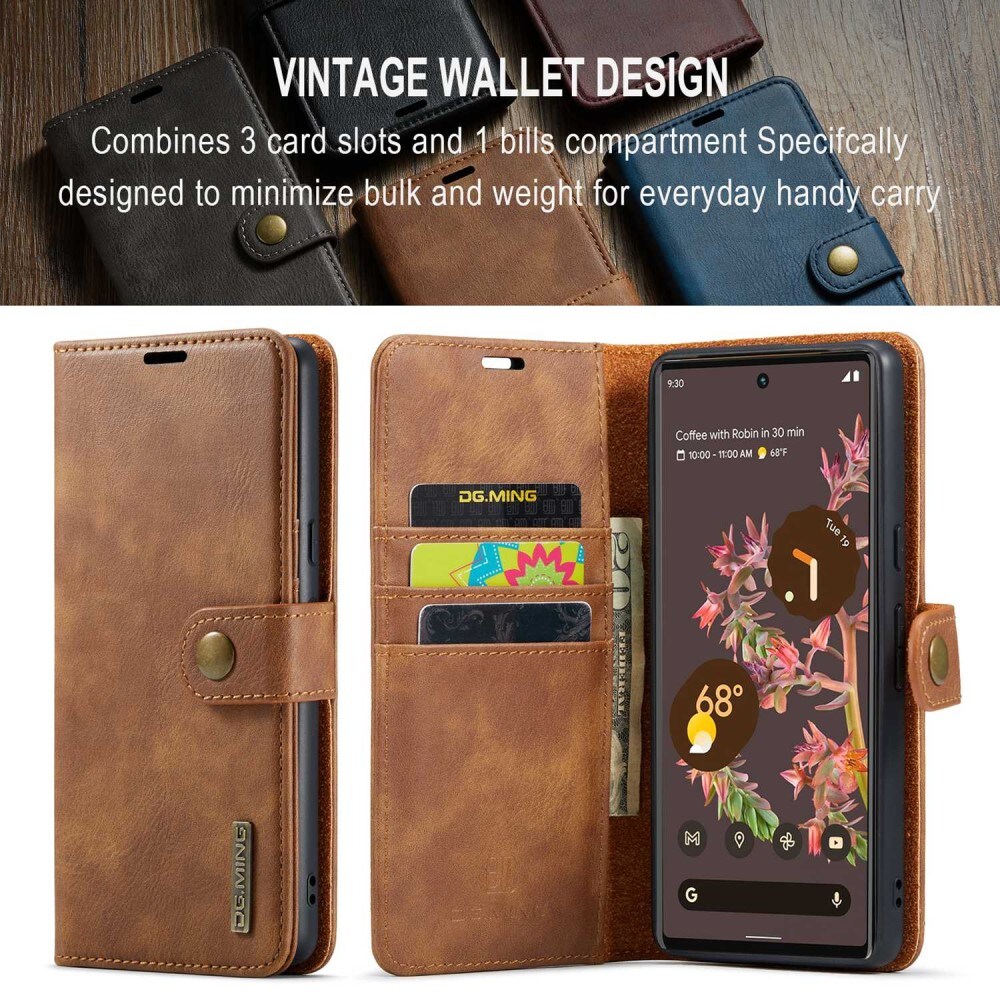Google Pixel 7 Pungetui med aftageligt cover, Cognac