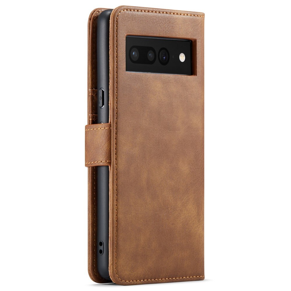 Google Pixel 7 Pro Pungetui med aftageligt cover, Cognac