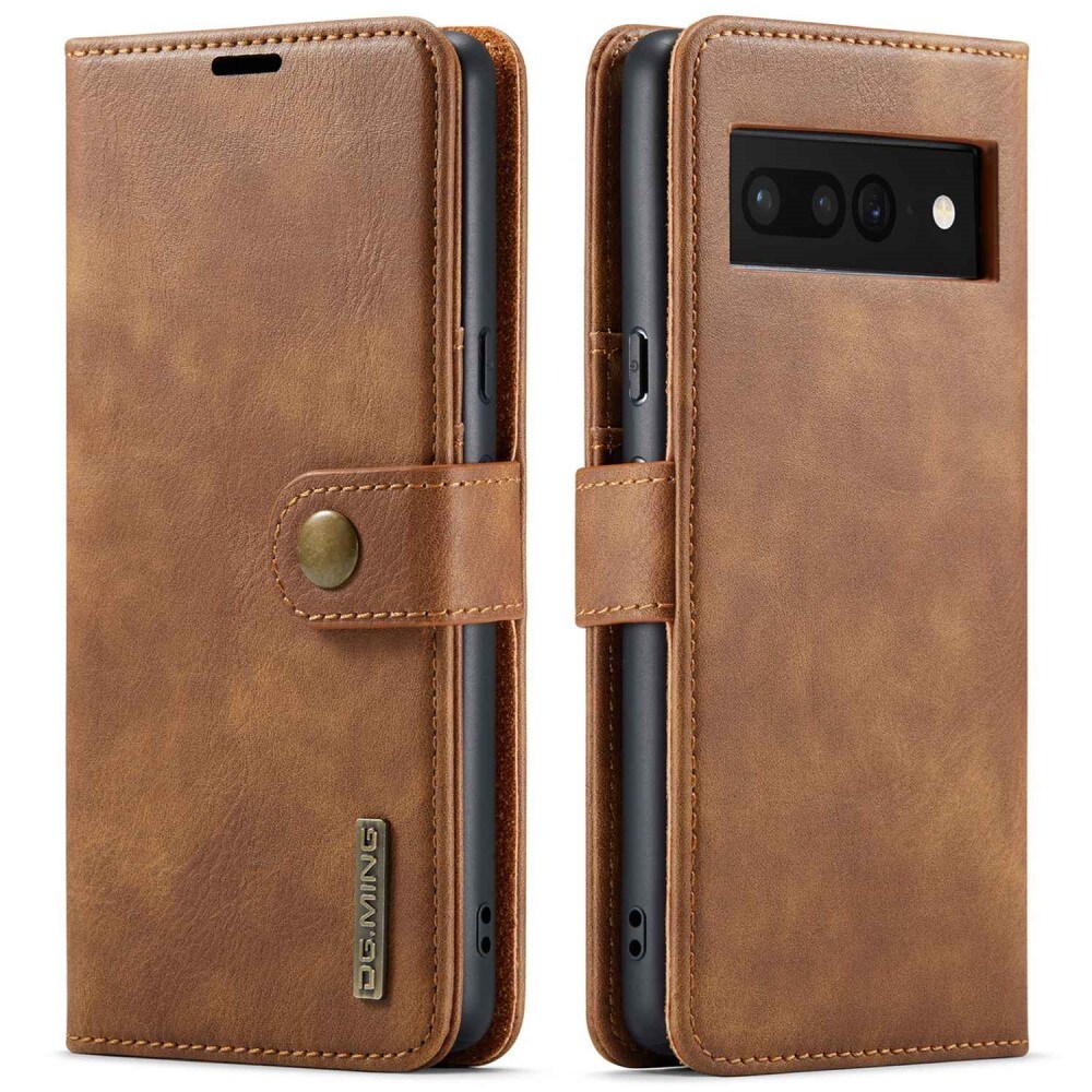 Google Pixel 7 Pro Pungetui med aftageligt cover, Cognac