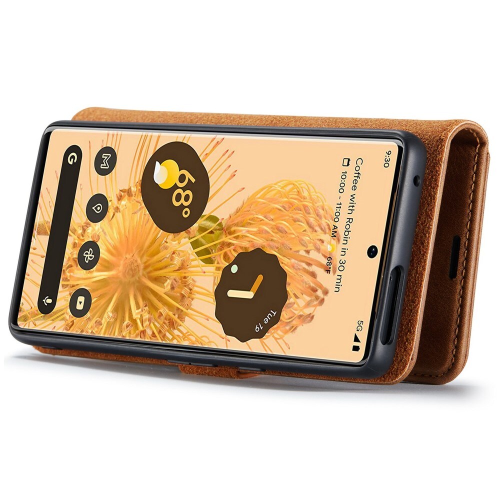 Google Pixel 7 Pro Pungetui med aftageligt cover, Cognac