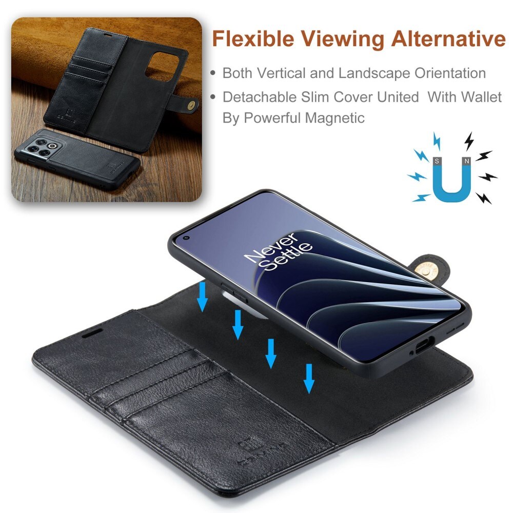  OnePlus 10 Pro Pungetui med aftageligt cover, Black