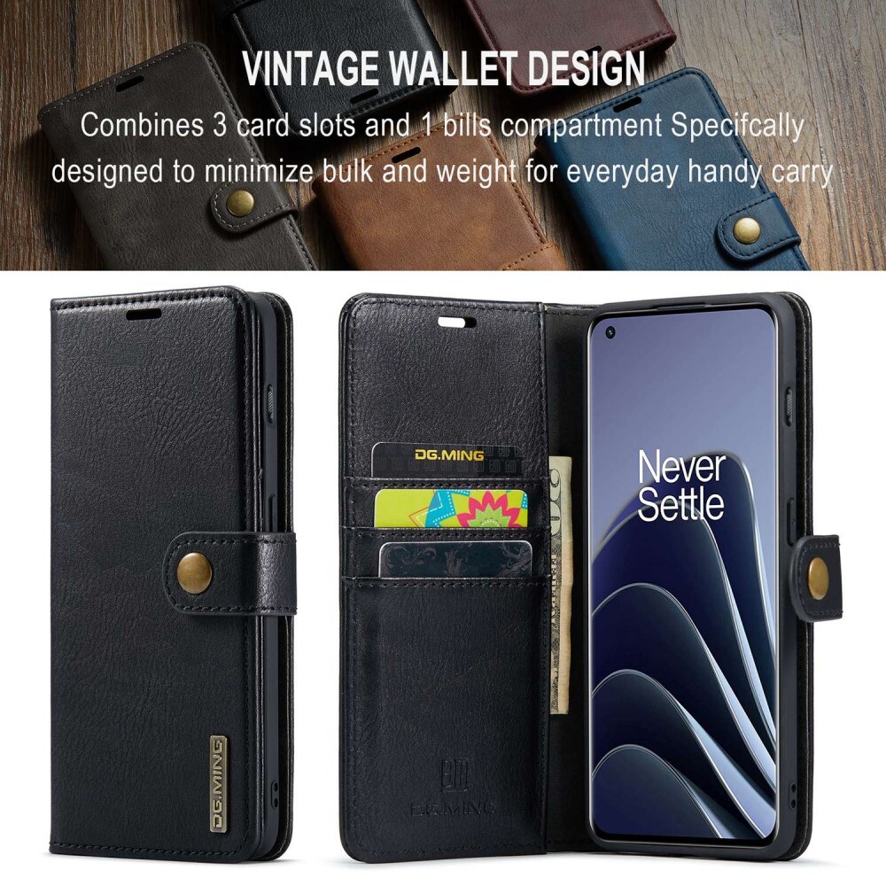  OnePlus 10 Pro Pungetui med aftageligt cover, Black