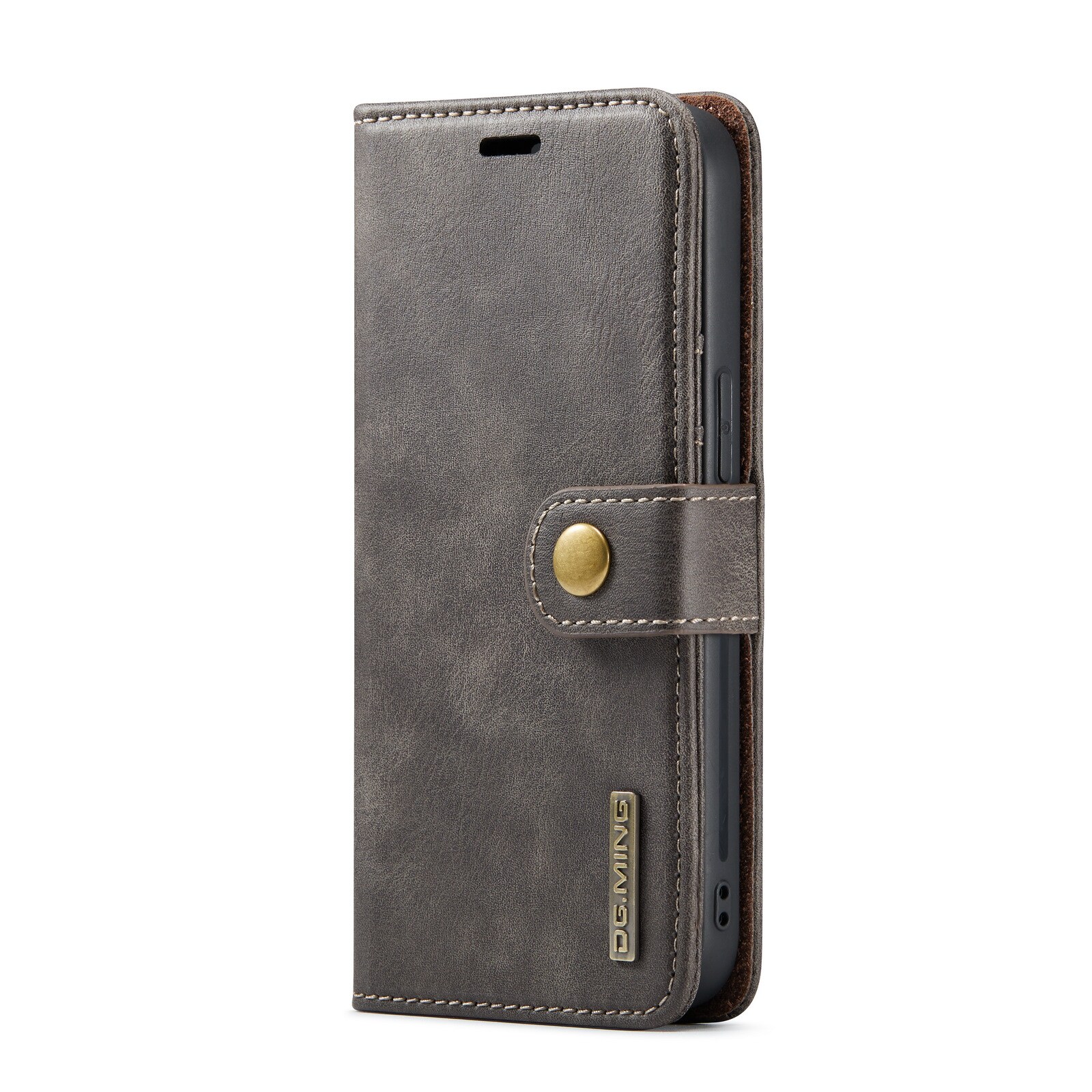 iPhone 15 Pro Max Pungetui med aftageligt cover, Brown