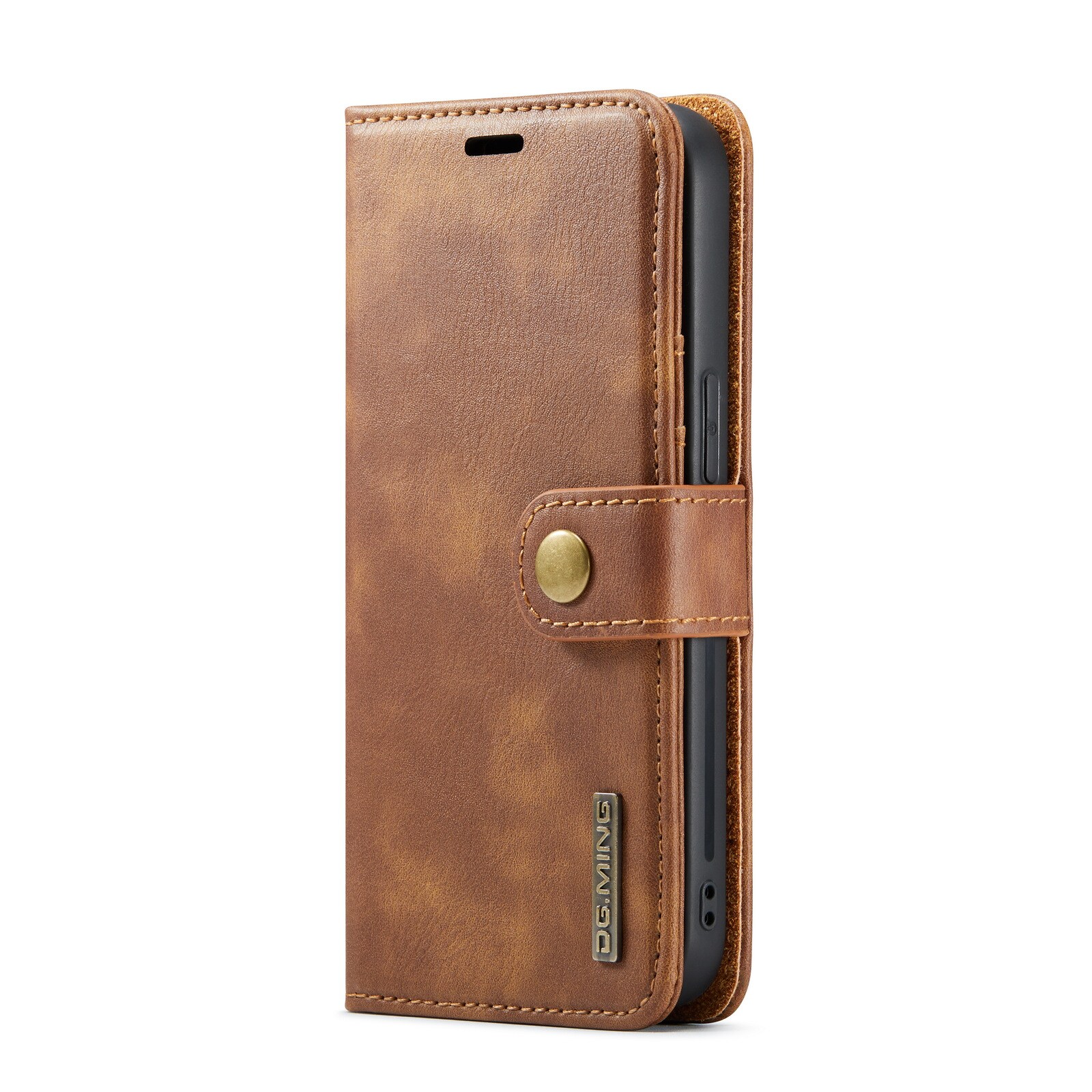iPhone 14 Pro Max Pungetui med aftageligt cover, Cognac