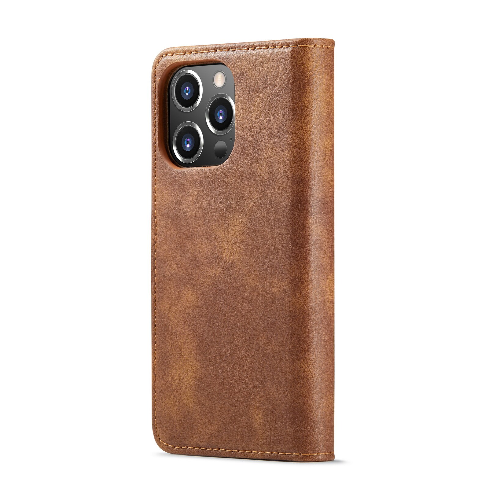 iPhone 14 Pro Max Pungetui med aftageligt cover, Cognac