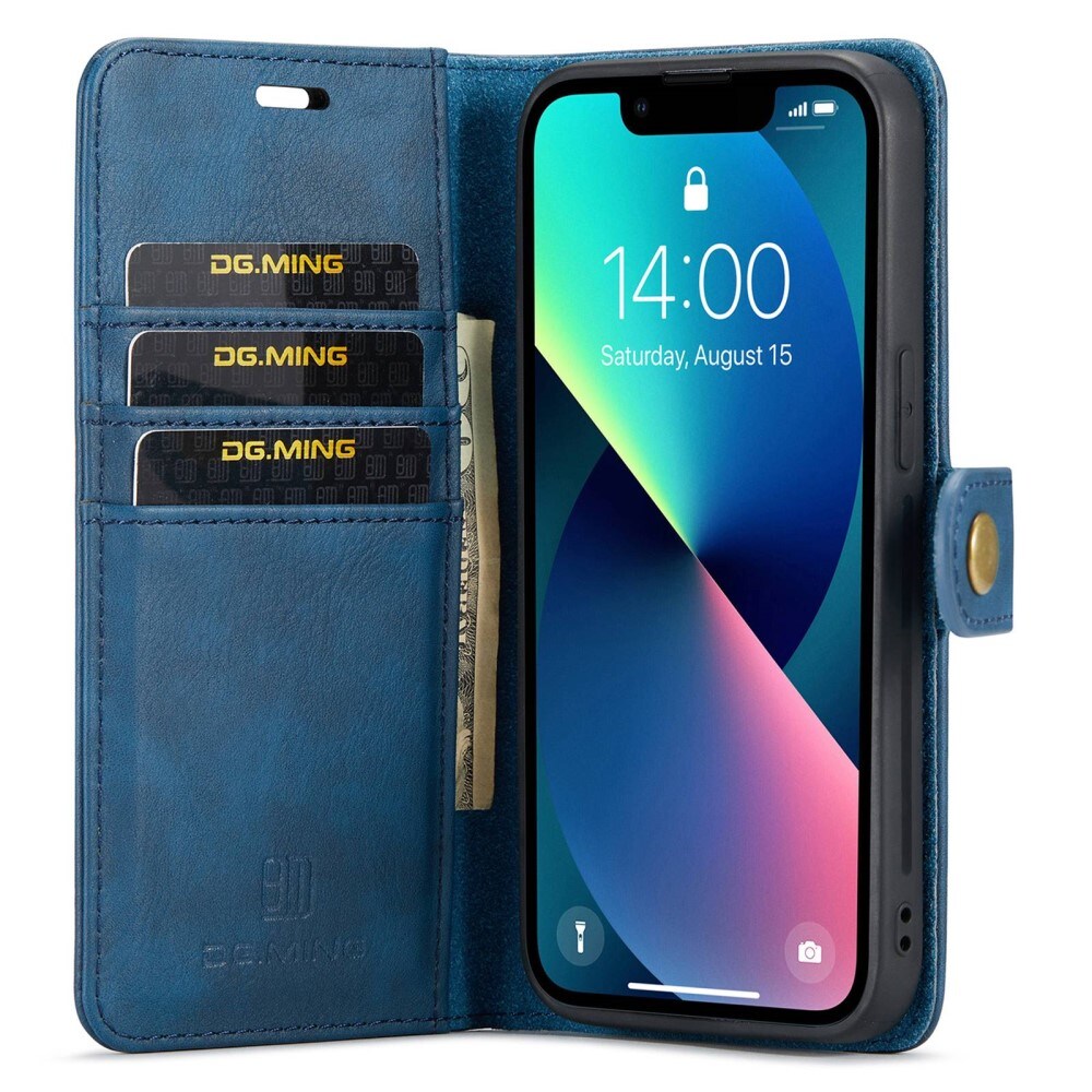 iPhone 14 Pungetui med aftageligt cover, Blue