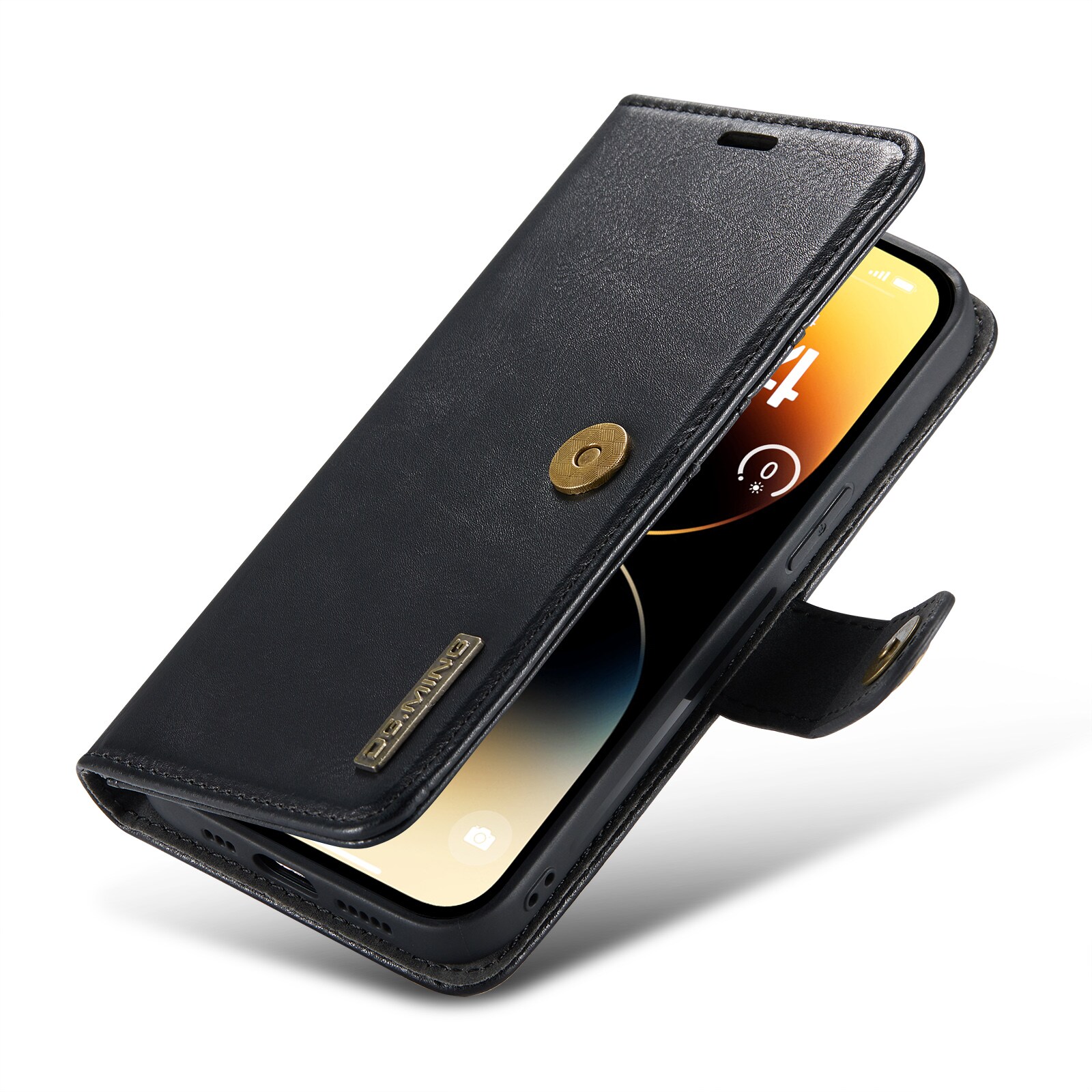 iPhone 14 Pro Max Pungetui med aftageligt cover, Black