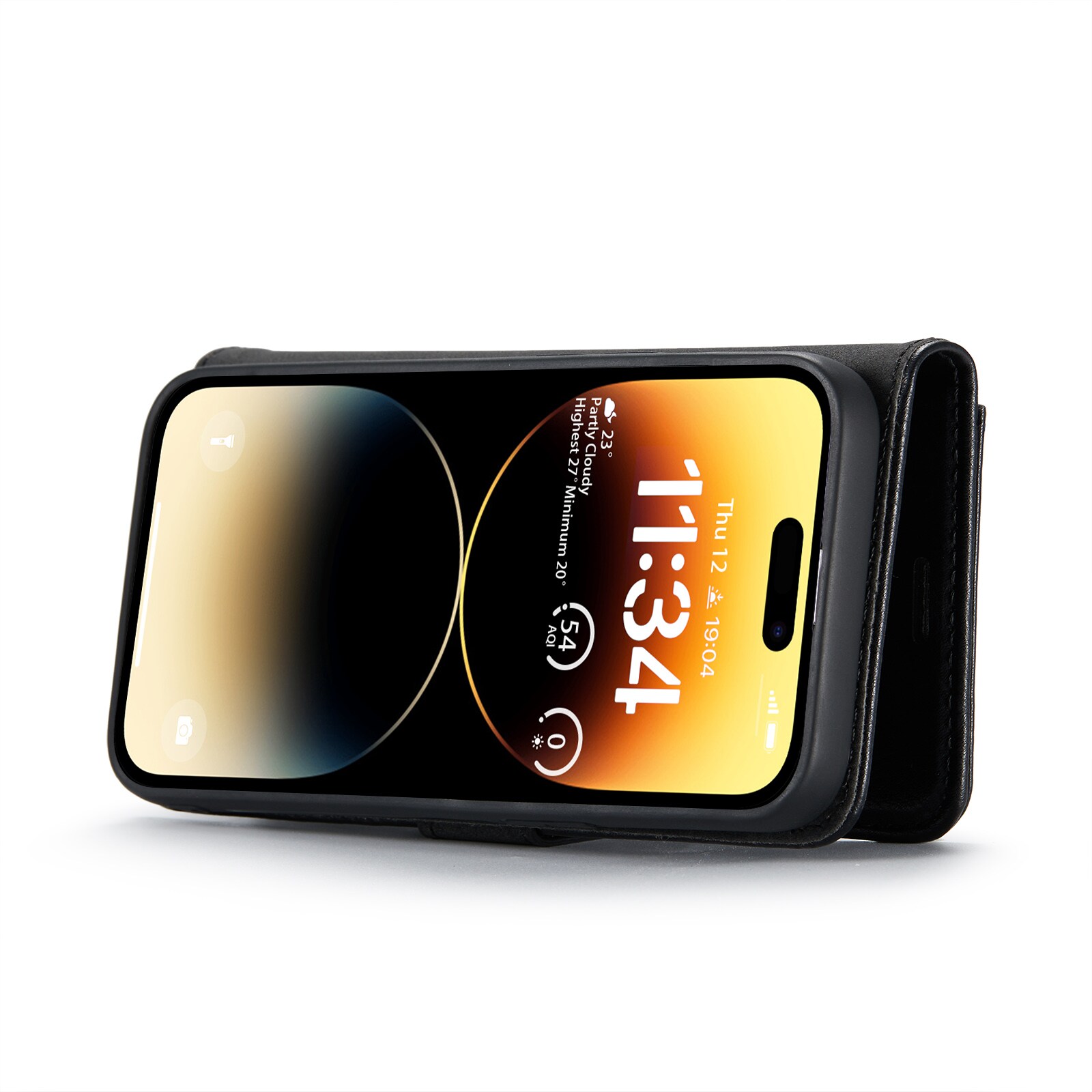 iPhone 14 Pro Max Pungetui med aftageligt cover, Black