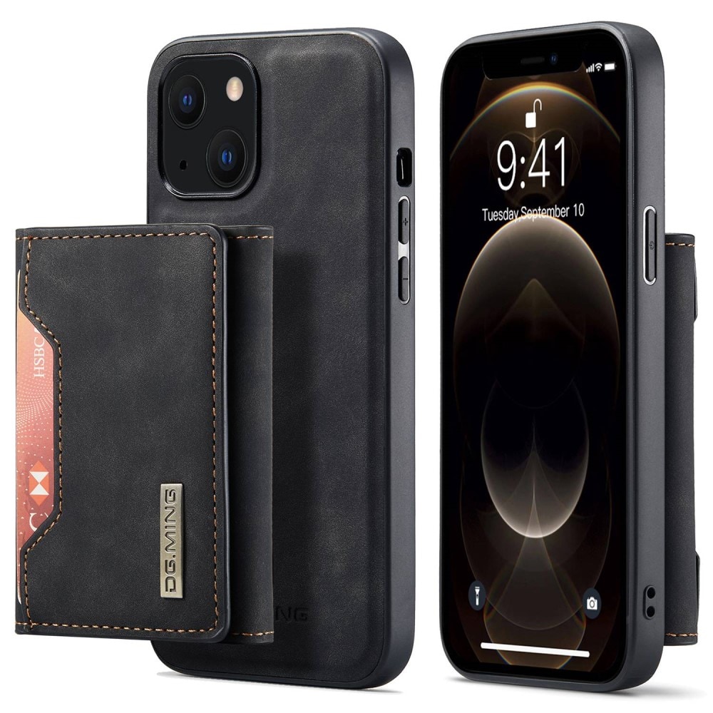 iPhone 15 Cover med aftagelig pung, Sort