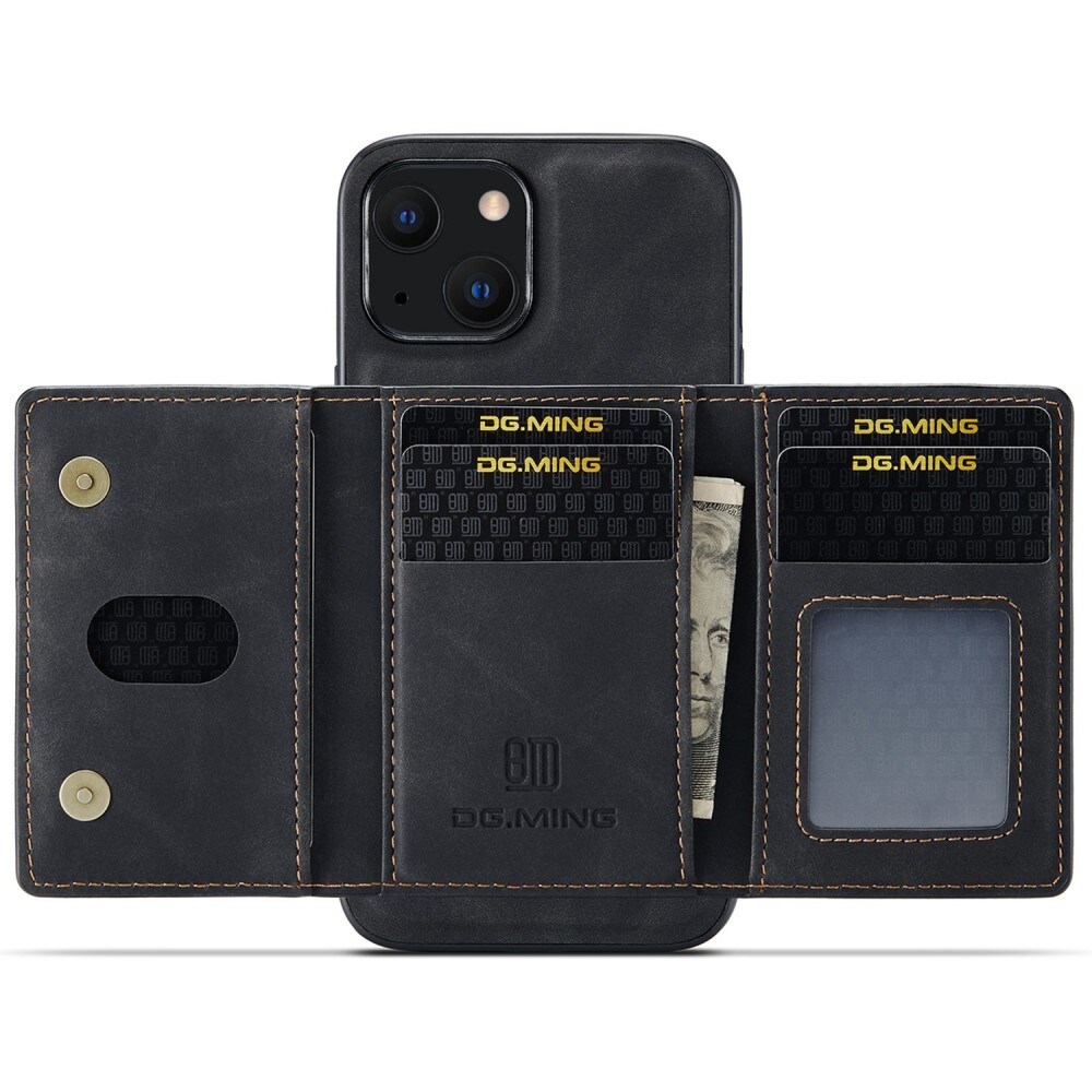iPhone 15 Cover med aftagelig pung, Sort