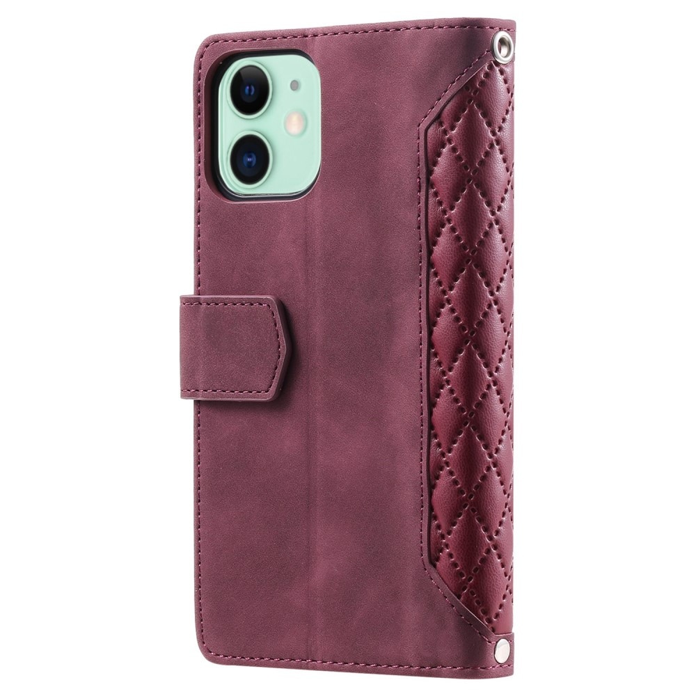 iPhone 11 Quiltet pungtaske, Rød