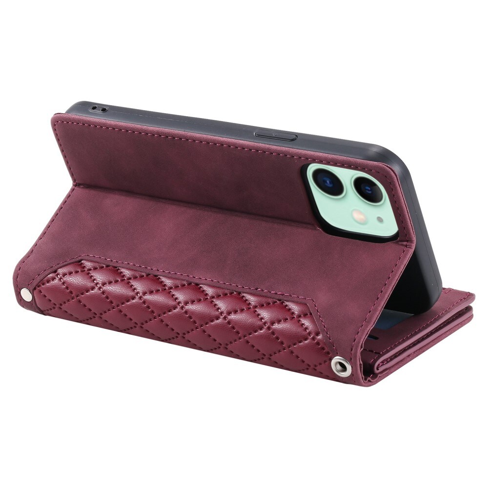 iPhone 11 Quiltet pungtaske, Rød