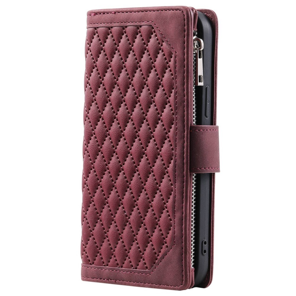 iPhone 11 Quiltet pungtaske, Rød