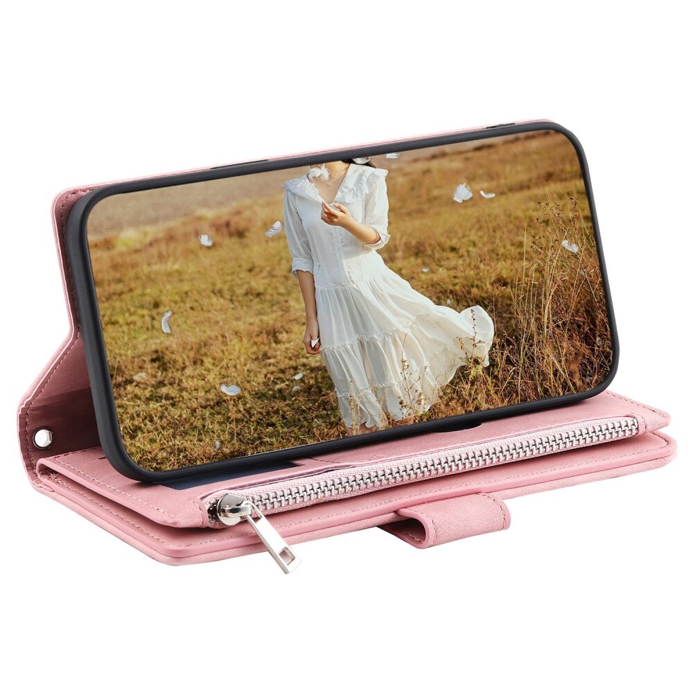 iPhone 11 Quiltet pungtaske, Lyserød