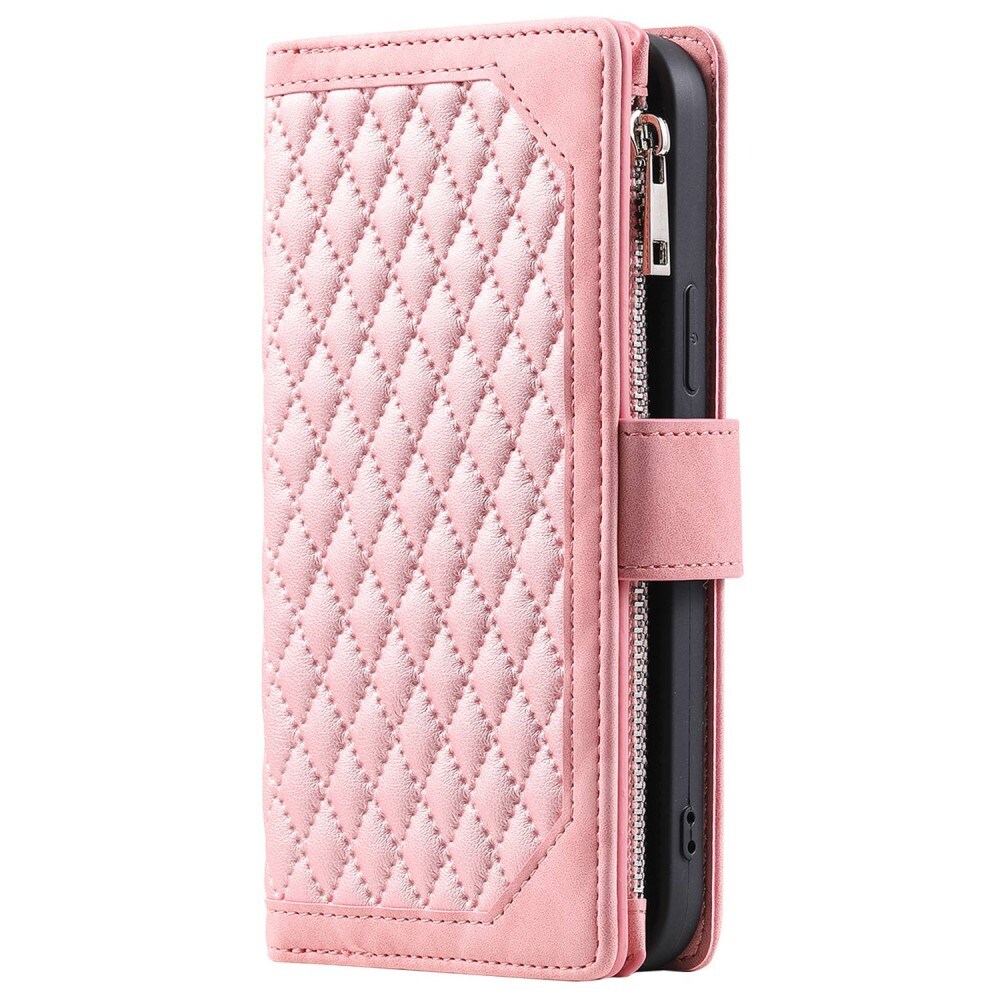 iPhone 11 Quiltet pungtaske, Lyserød
