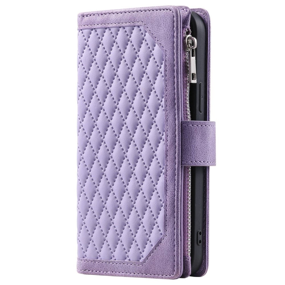 Samsung Galaxy A52 5G Quiltet pungtaske, Lilla