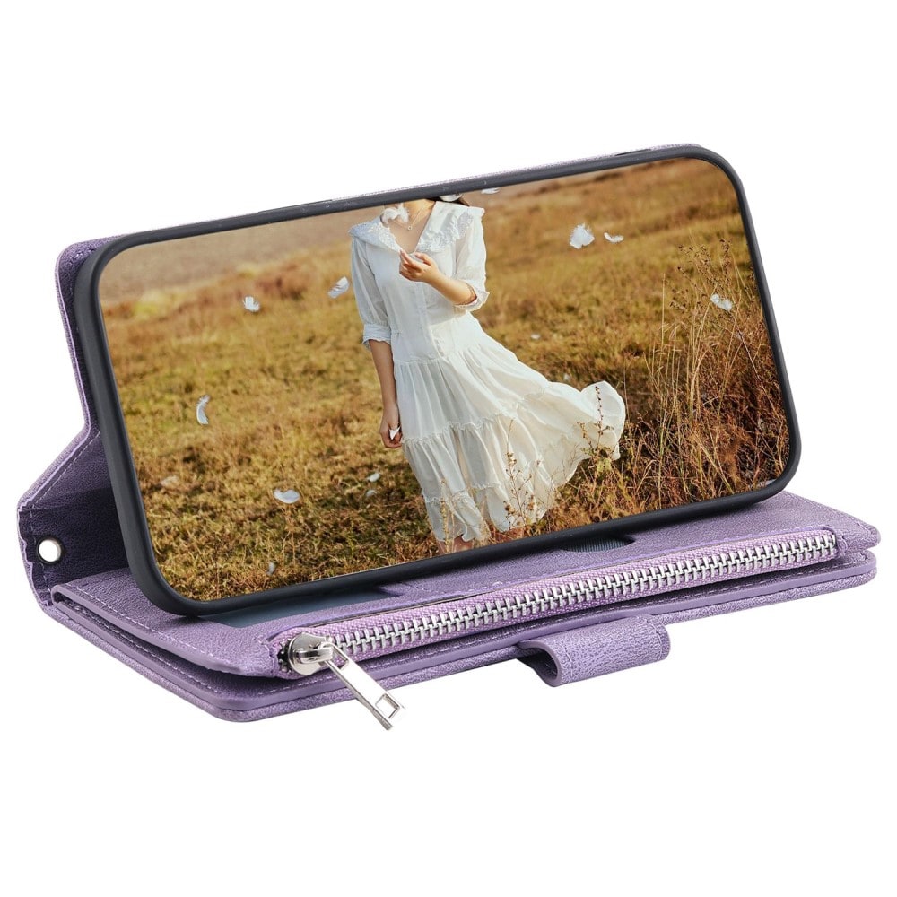Samsung Galaxy A52 5G Quiltet pungtaske, Lilla