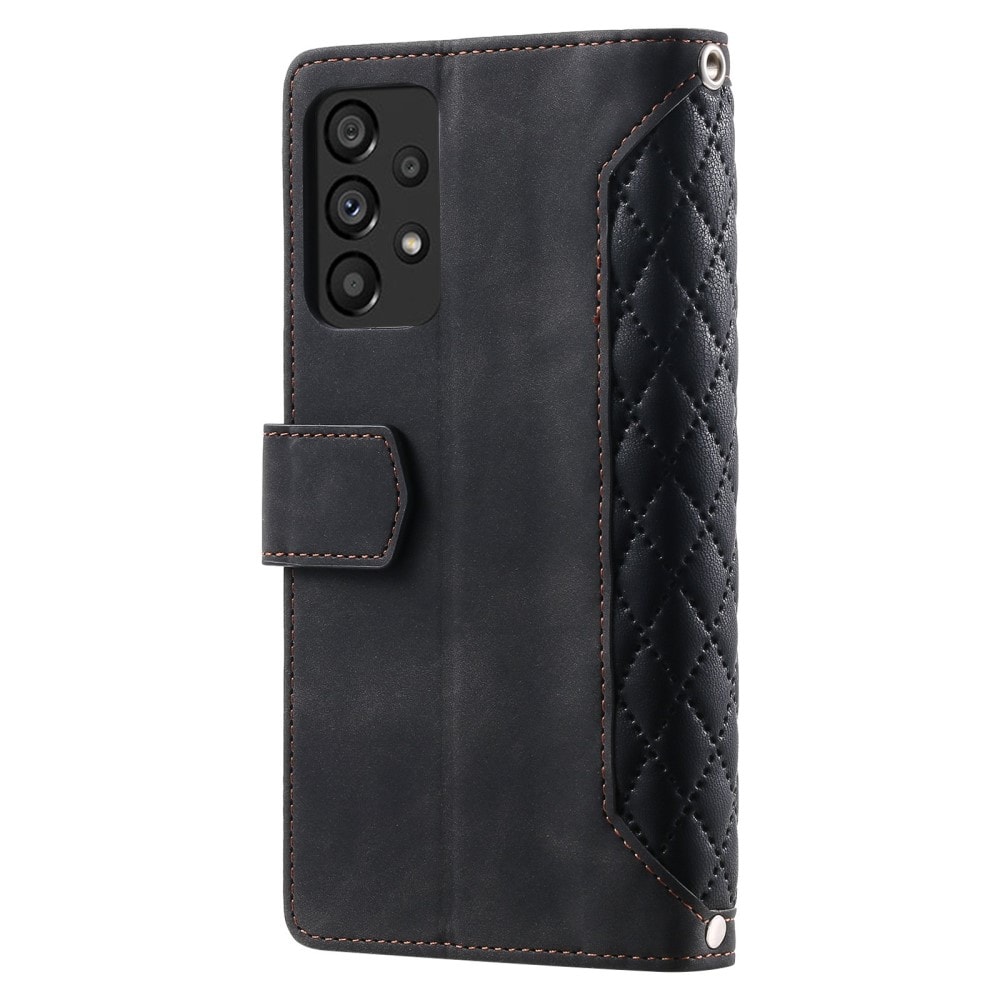 Samsung Galaxy A53 Quiltet pungtaske, Sort
