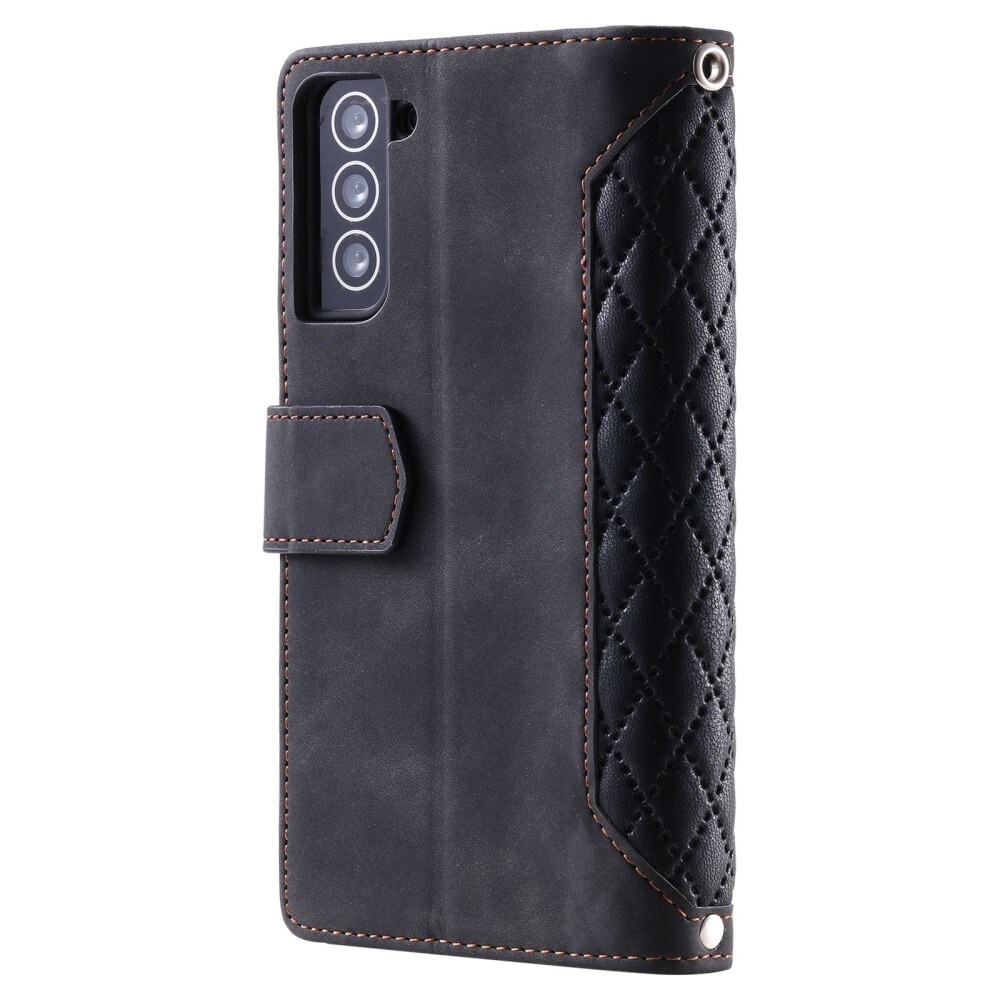 Samsung Galaxy S22 Quiltet pungtaske, Sort