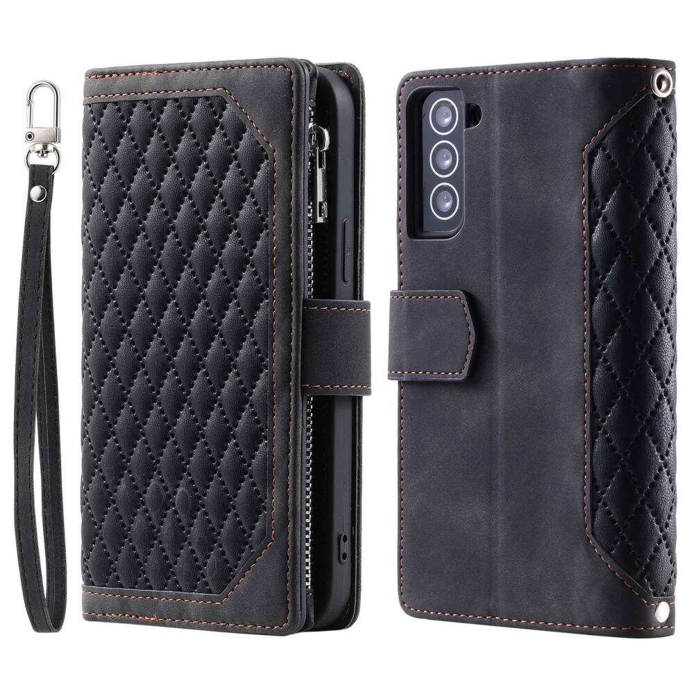 Samsung Galaxy S22 Quiltet pungtaske, Sort