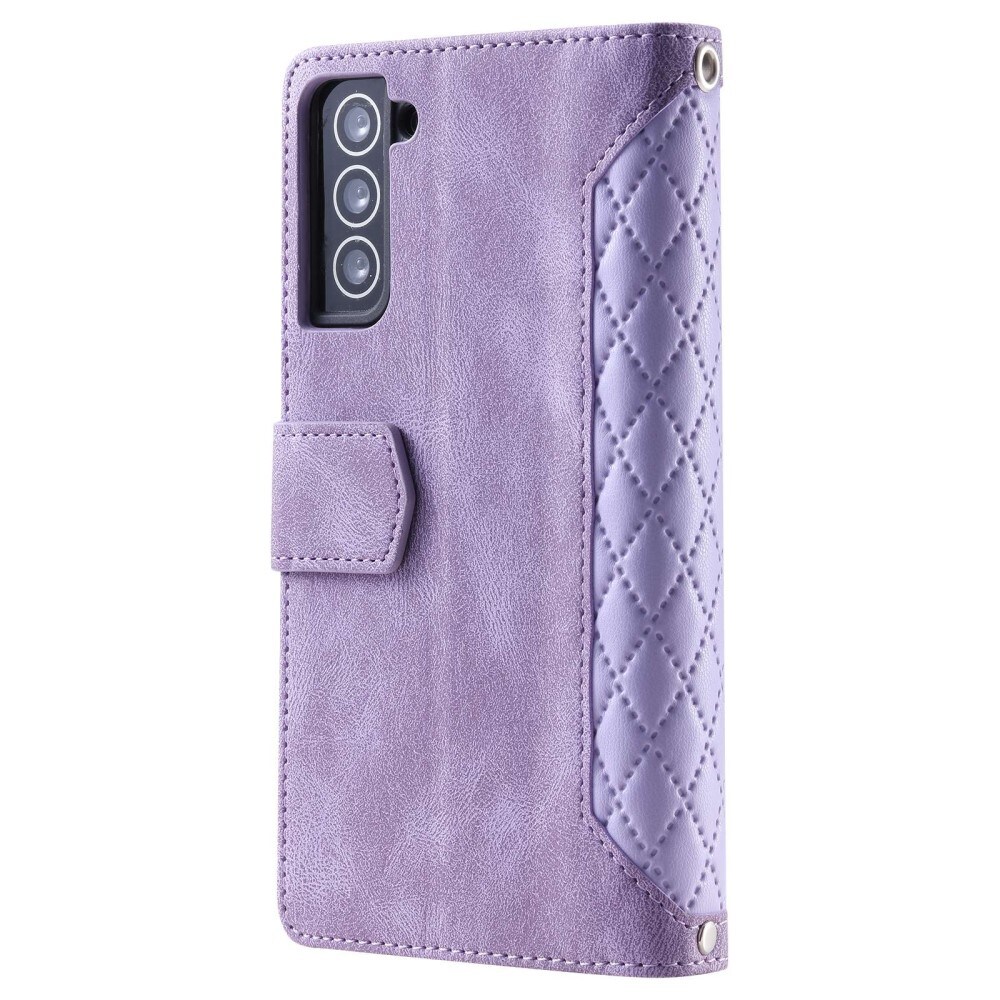 Samsung Galaxy S22 Quiltet pungtaske, Lilla