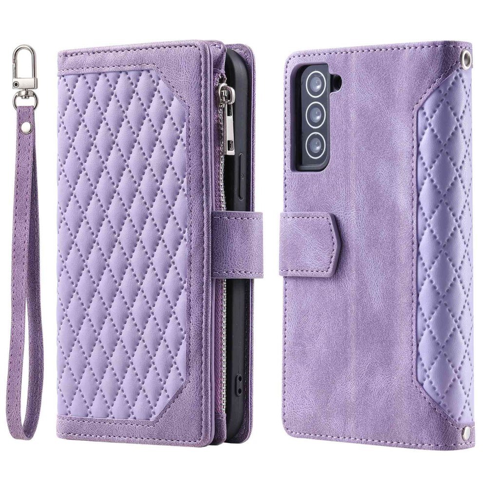 Samsung Galaxy S22 Quiltet pungtaske, Lilla