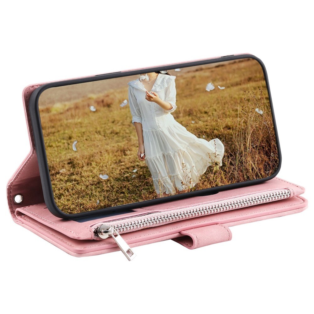 Samsung Galaxy S22 Ultra Quiltet pungtaske, Lyserød