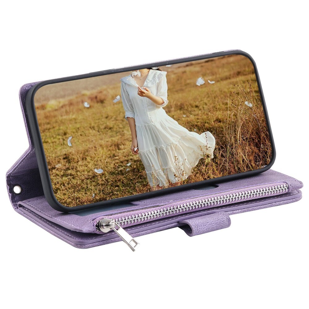 iPhone SE 2022 Quiltet pungtaske, Lilla