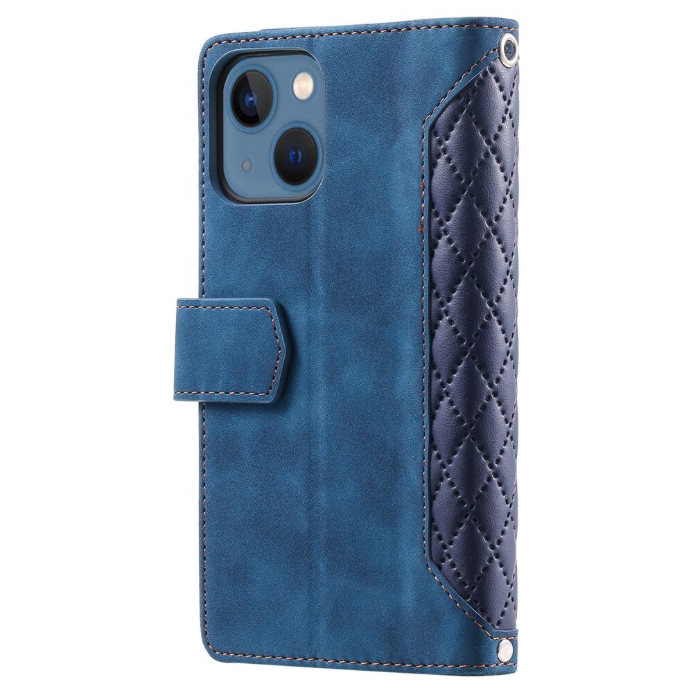 iPhone 13 Quiltet pungtaske, Blå