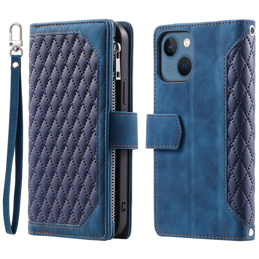 iPhone 13 Quiltet pungtaske, Blå