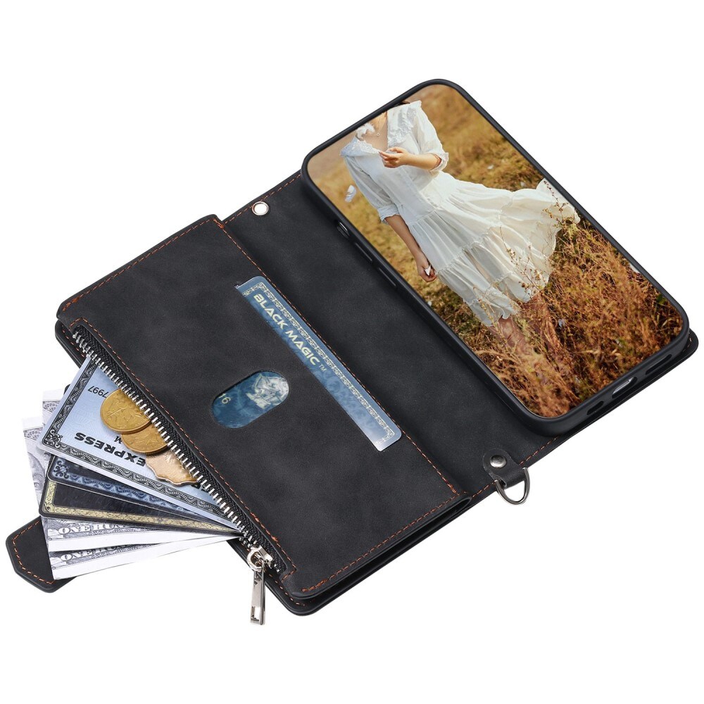 iPhone 12/iPhone 12 Pro Quiltet pungtaske, Sort