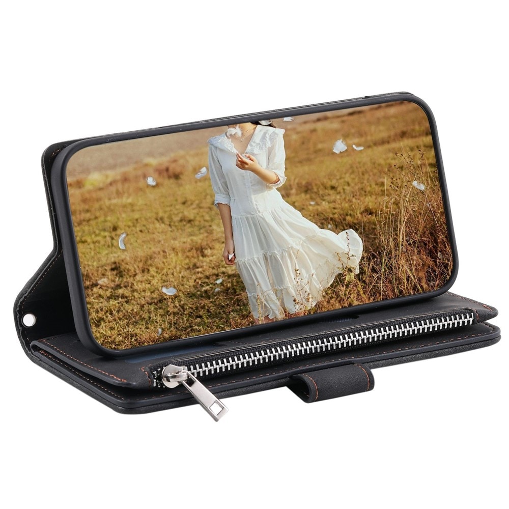 iPhone 12/iPhone 12 Pro Quiltet pungtaske, Sort