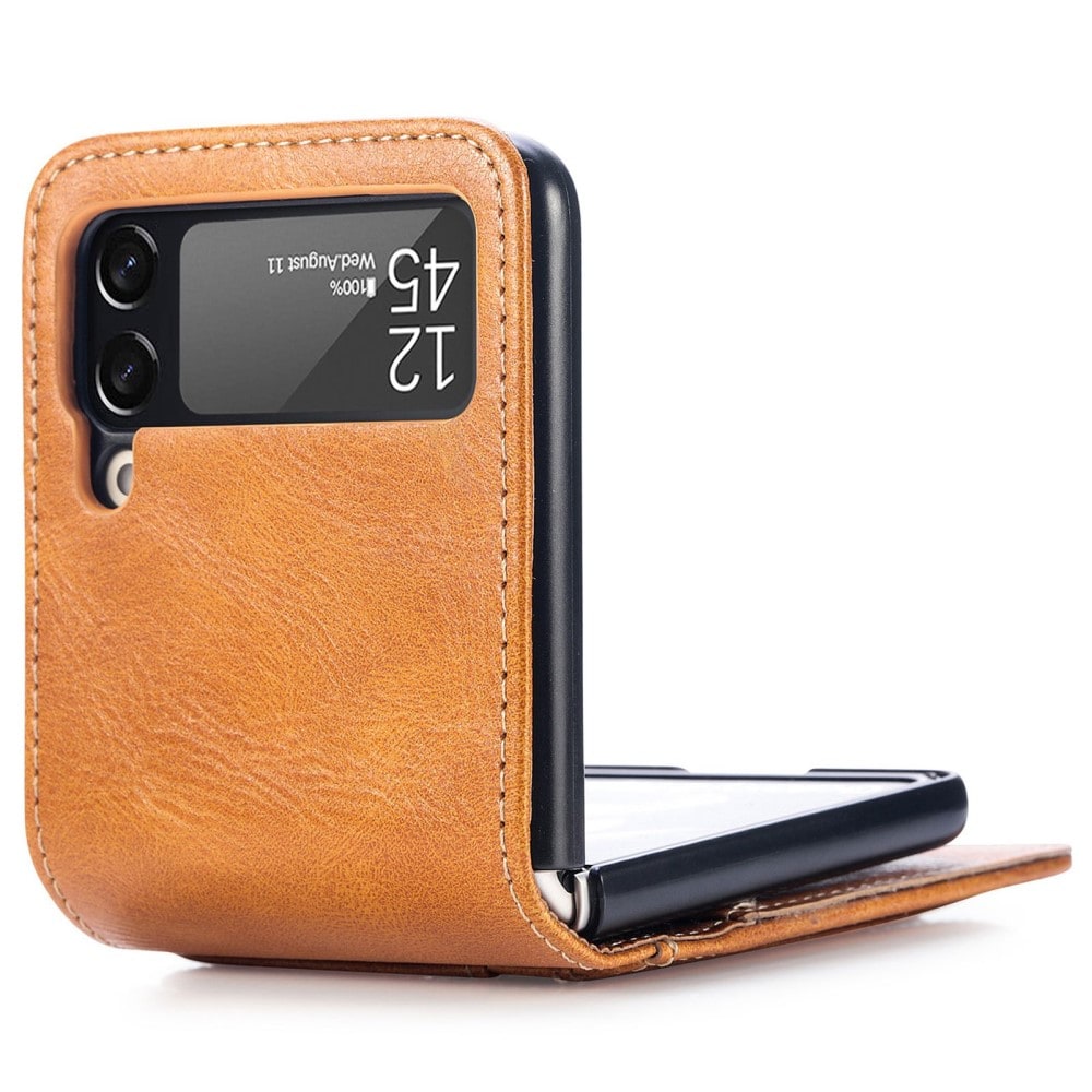 Samsung Galaxy Z Flip 4 Enkelt mobiletui, Brun