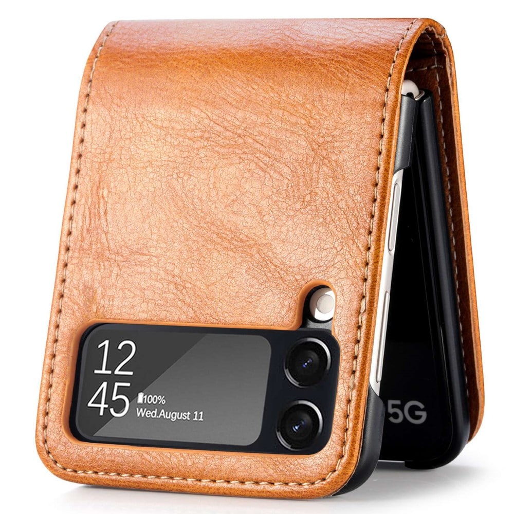Samsung Galaxy Z Flip 4 Enkelt mobiletui, Brun
