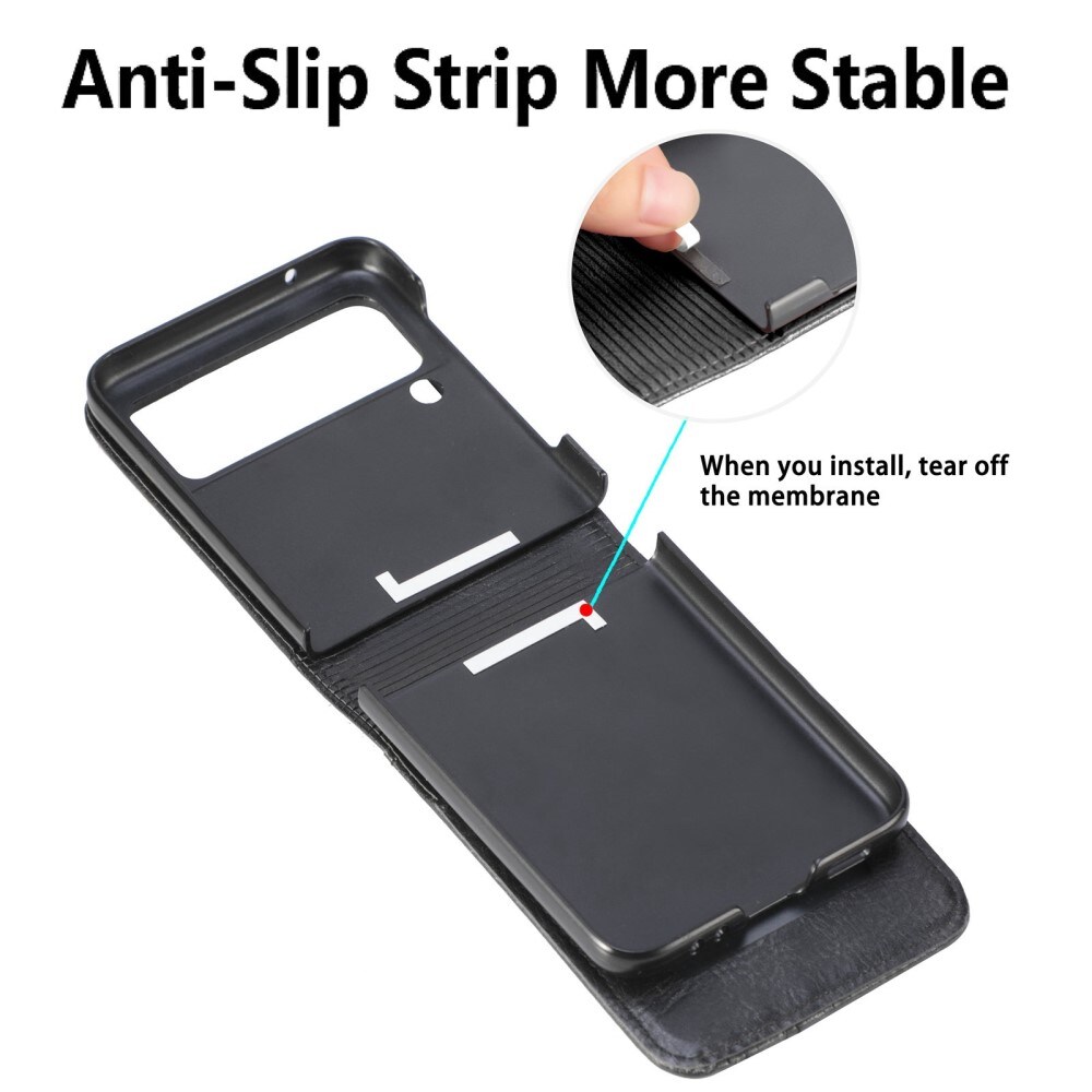 Samsung Galaxy Z Flip 4 Enkelt mobiletui, Sort