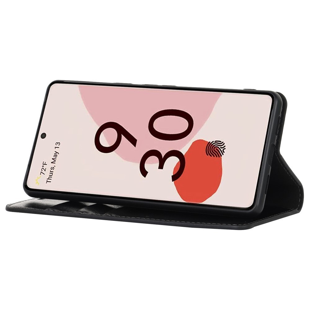 Google Pixel 7 Smidigt mobiletui i ægte læder, Sort