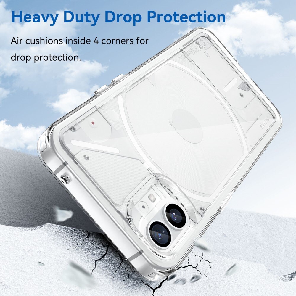 Nothing Phone 1 Crystal Hybrid-cover, Gennemsigtig
