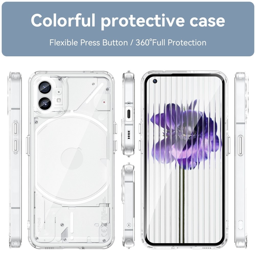 Nothing Phone 1 Crystal Hybrid-cover, Gennemsigtig