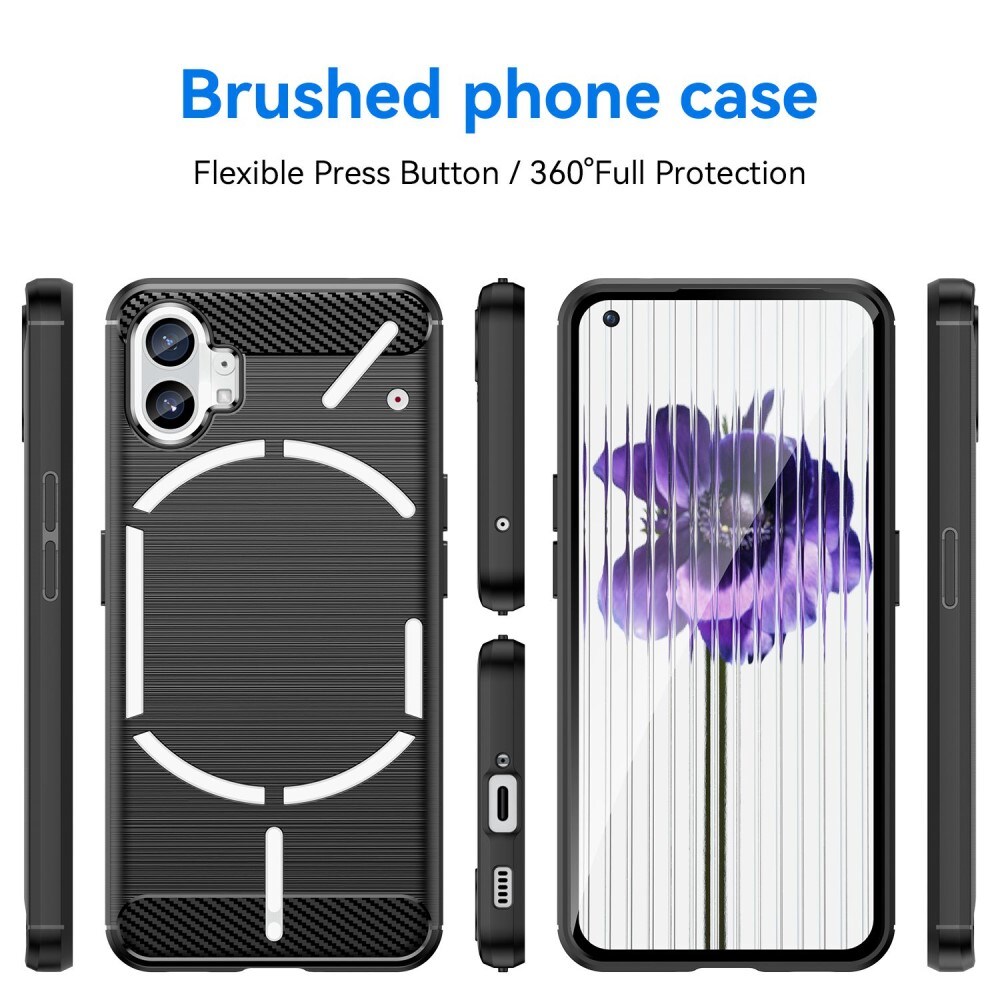 Nothing Phone 1 TPU-cover Brushed, Sort