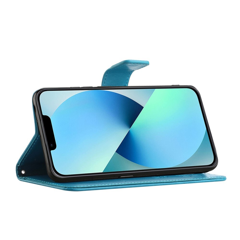 iPhone 14 Mobiletui med sommerfugle, Blå