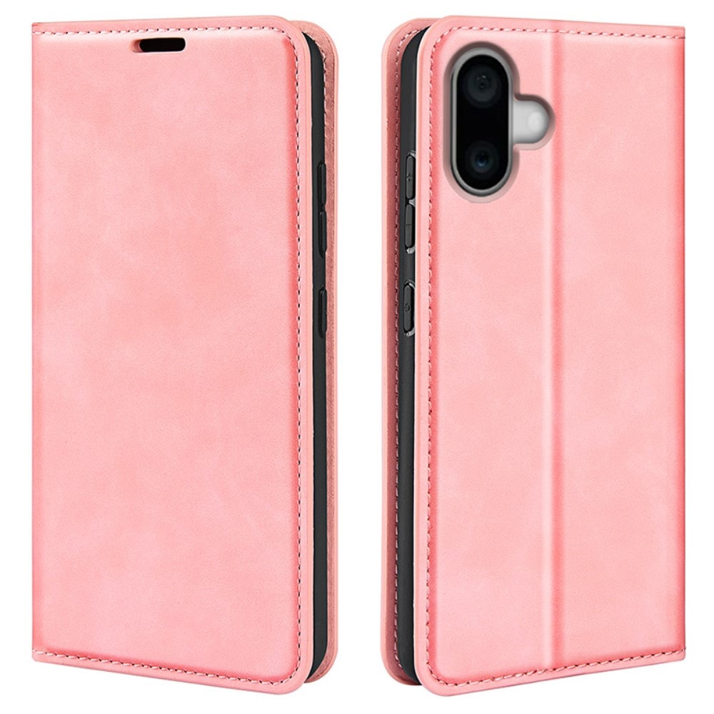 iPhone 16 Slankt etui med kortholder, Lyserød