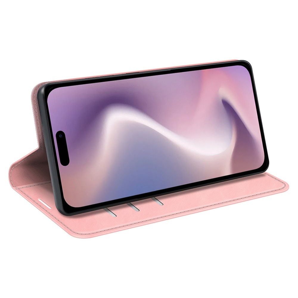 iPhone 16 Slankt etui med kortholder, Lyserød
