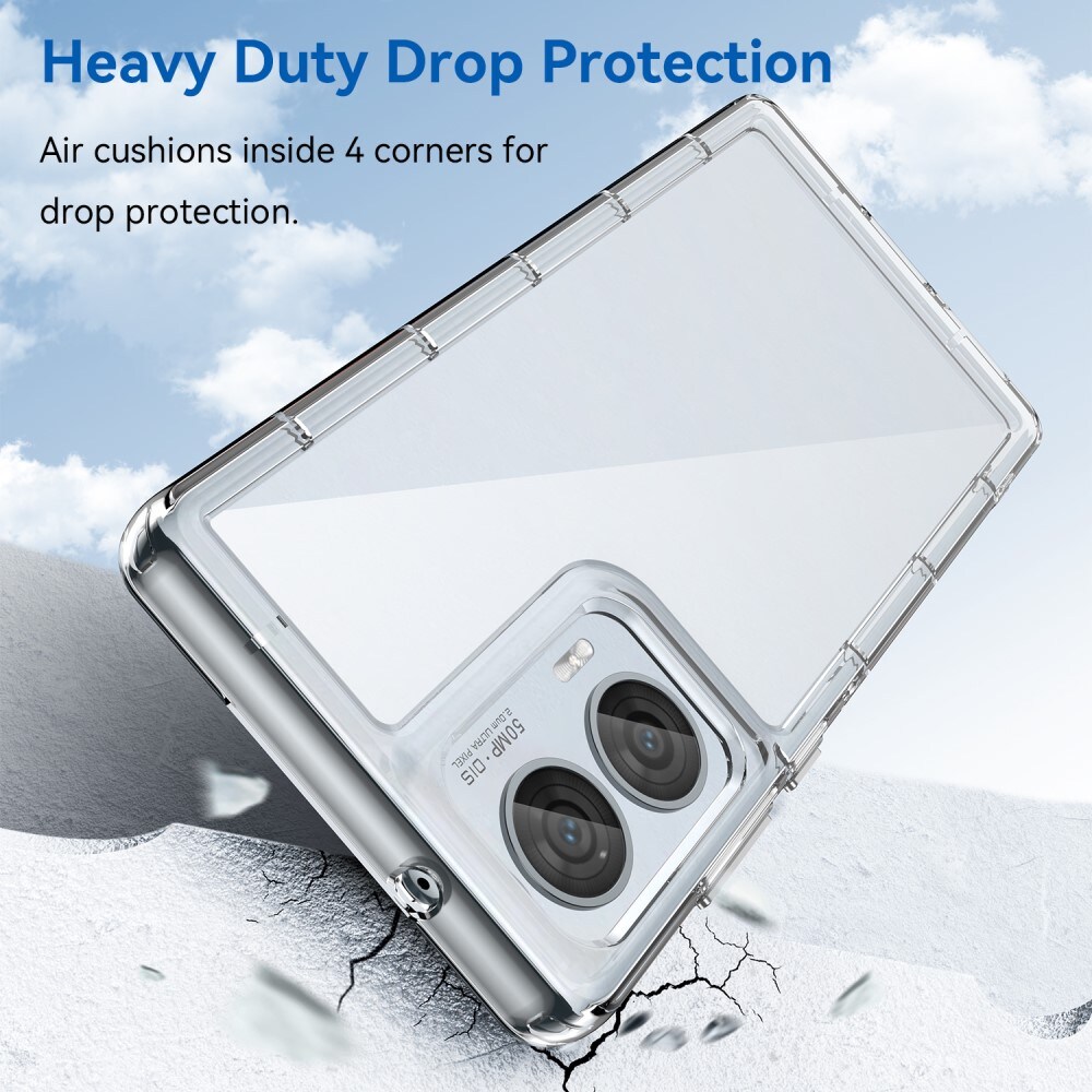 Motorola Edge 50 Fusion Crystal Hybrid-cover, Gennemsigtig