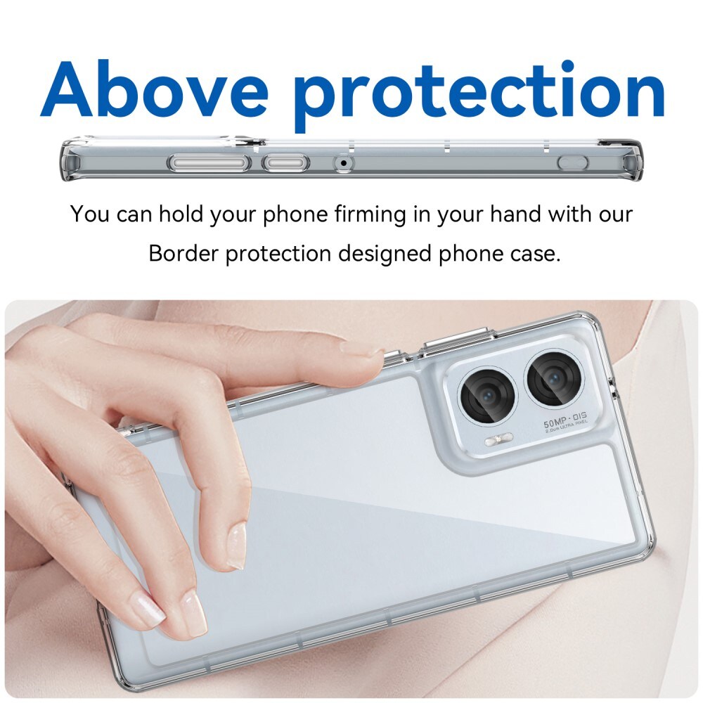 Motorola Edge 50 Fusion Crystal Hybrid-cover, Gennemsigtig