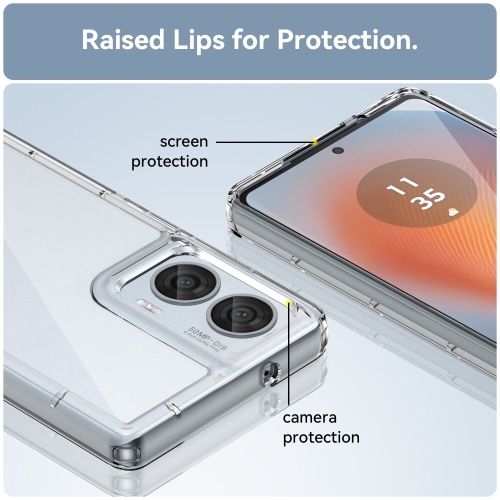 Motorola Edge 50 Fusion Crystal Hybrid-cover, Gennemsigtig