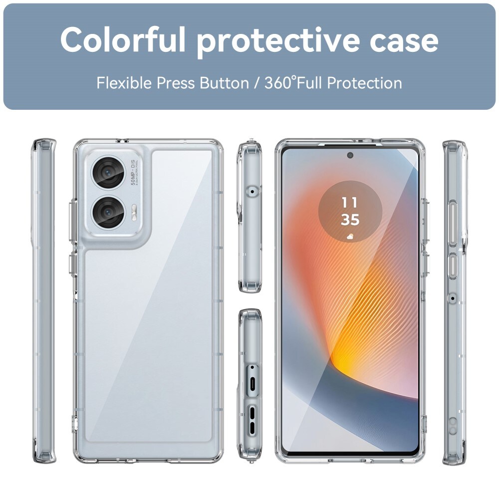 Motorola Edge 50 Fusion Crystal Hybrid-cover, Gennemsigtig