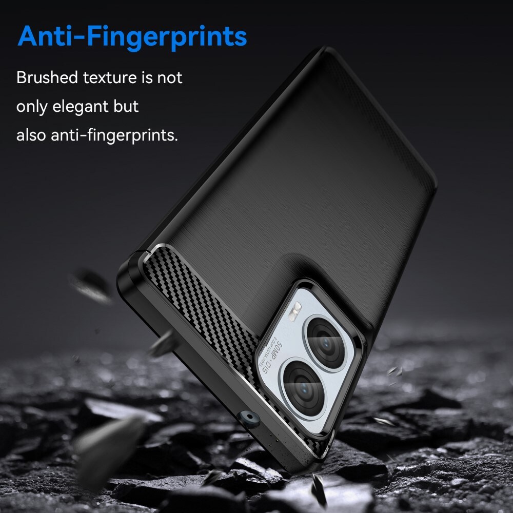 Motorola Edge 50 Fusion TPU-cover Brushed, Sort