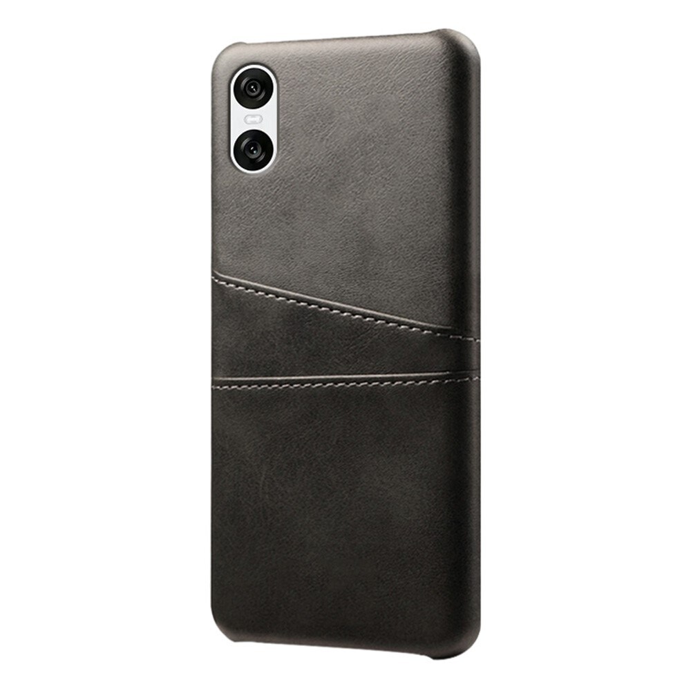 Sony Xperia 10 VI Smart cover med 2 kortholdere, Sort