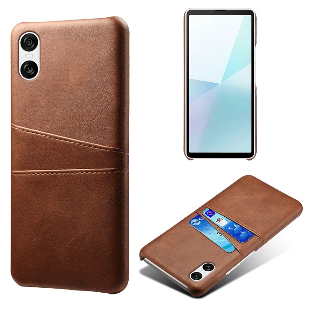 Sony Xperia 10 VI Smart cover med 2 kortholdere, Brun